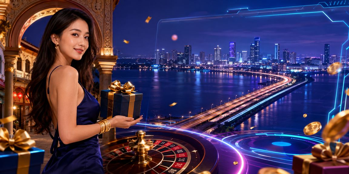 Ruang kasino langsung dengan permainan roulette